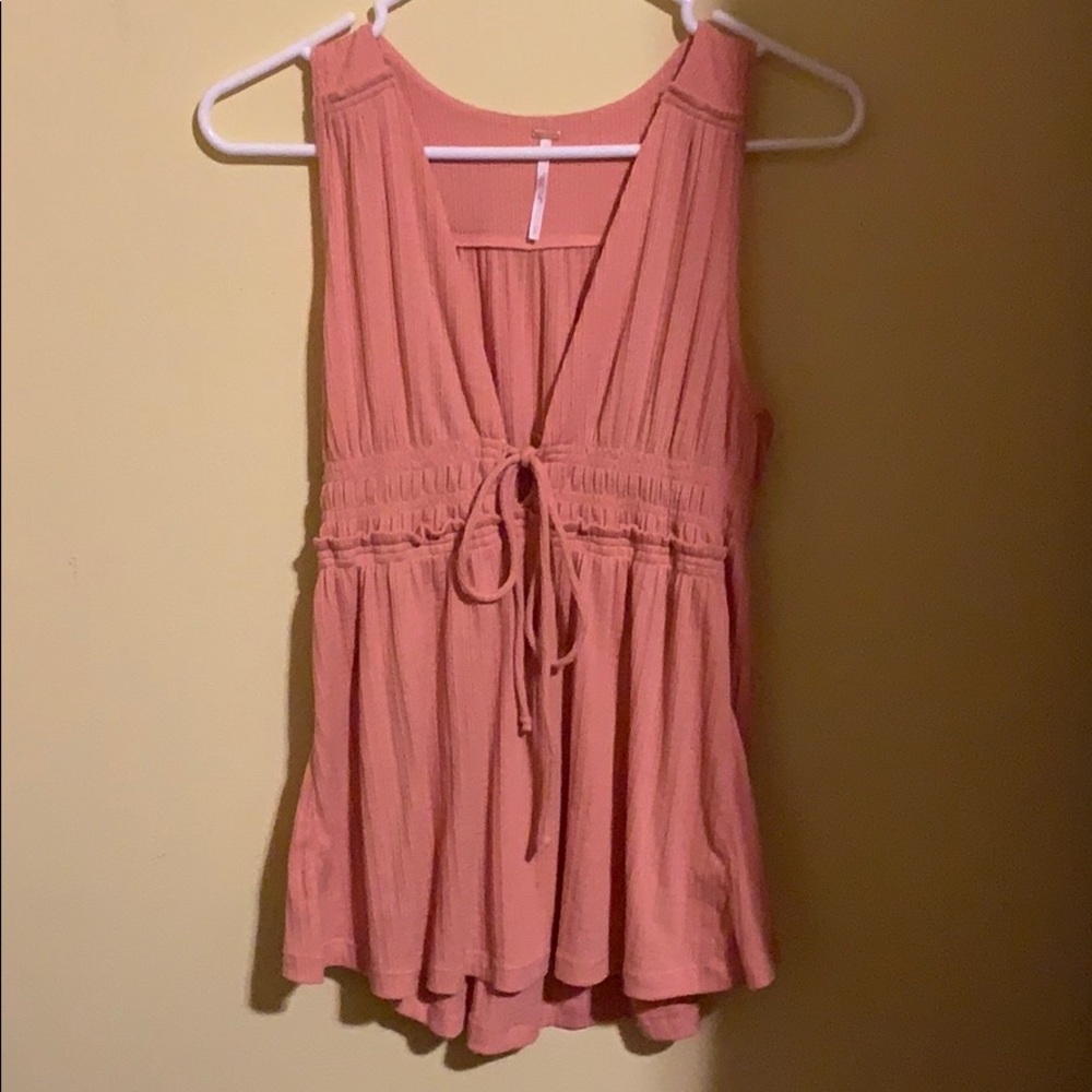 Beachy Free People Peach Tank Top